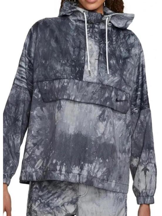 Nike Jackets & Blazers - Nike $145 Sportswear Zip Pocket Woven Wave Dye Hooded Jacket DV7936 XL